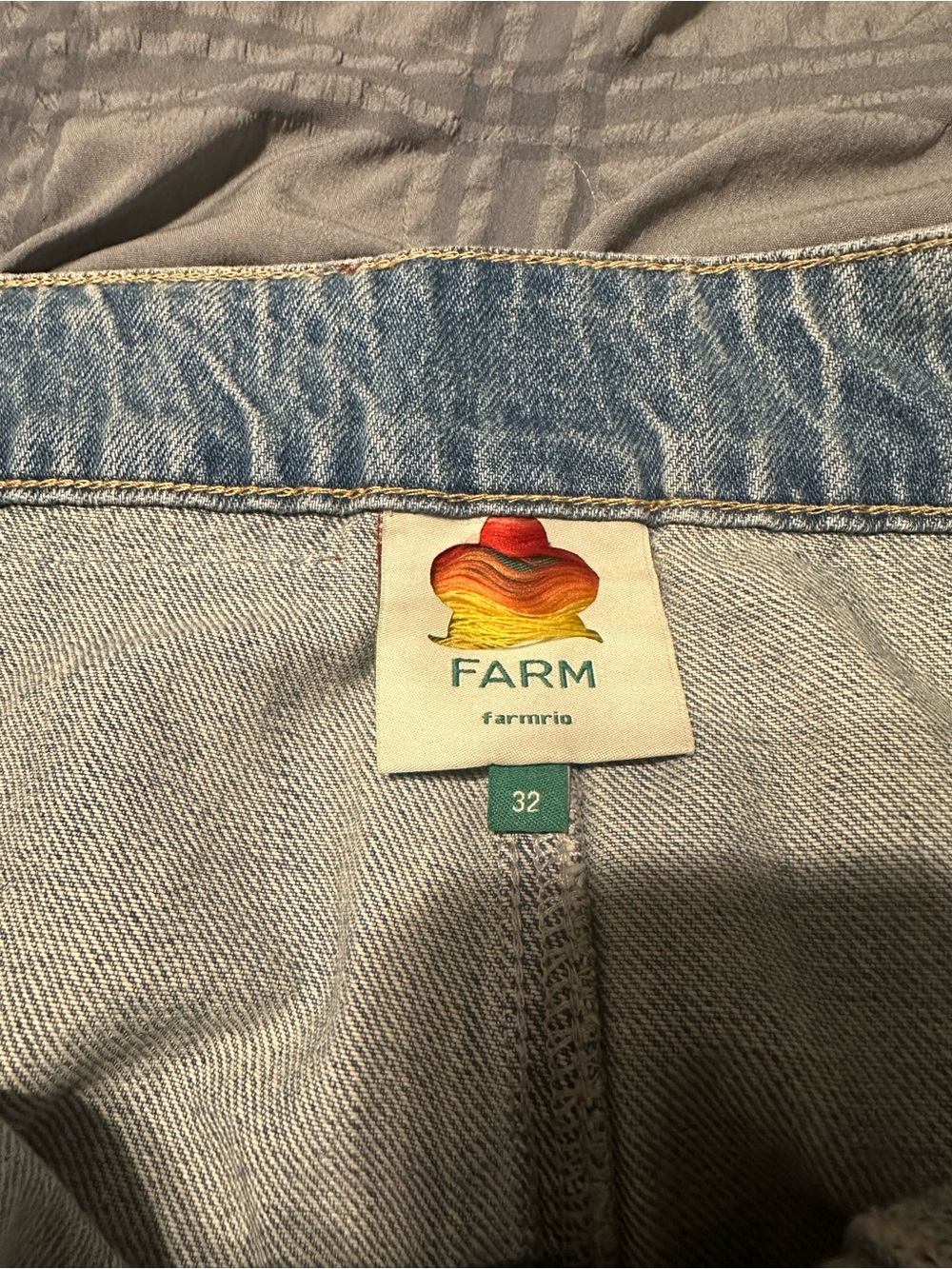 Farm Rio Romantic Ruffle Denim Shorts - Picture 2 of 2